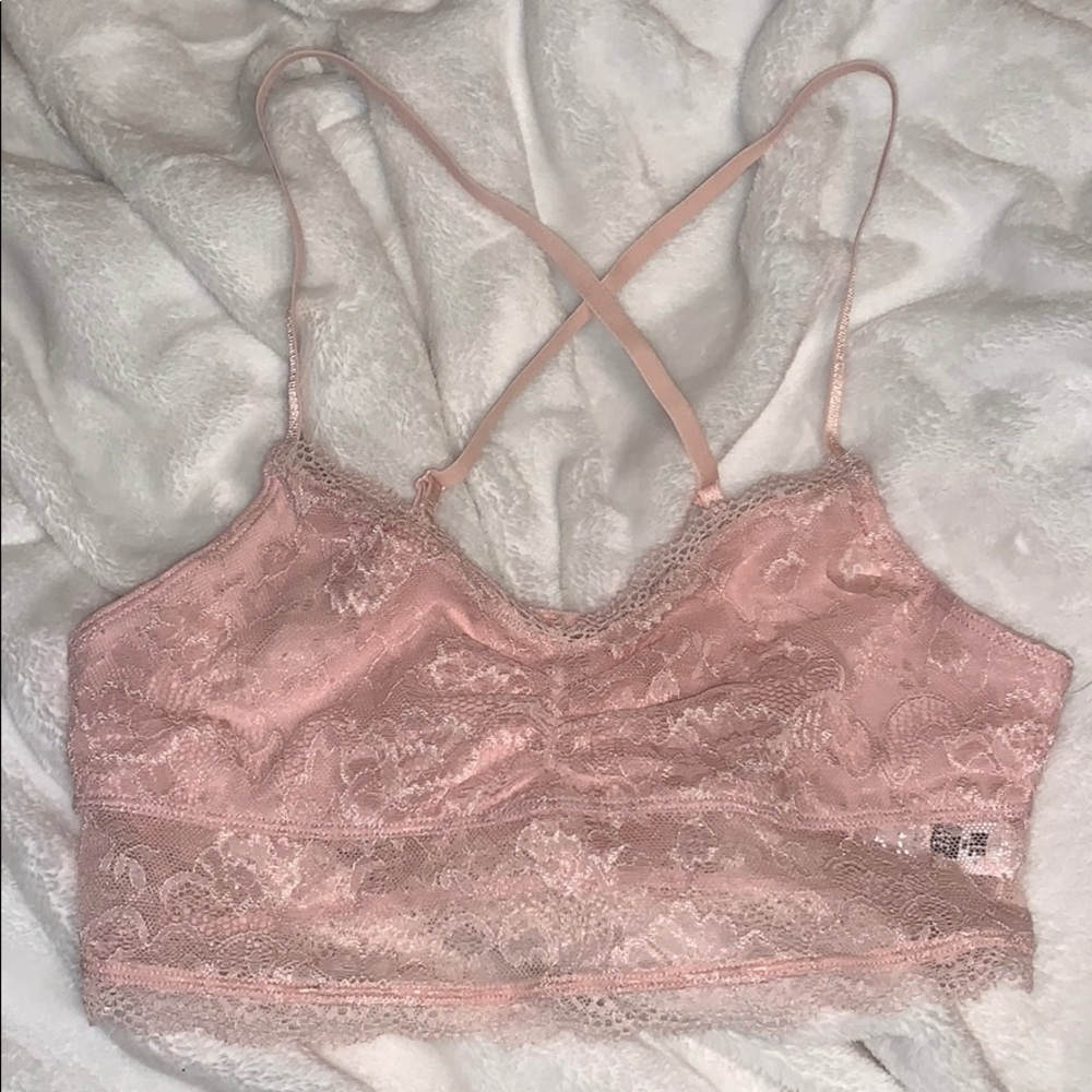 Pacsun pink lace bralette